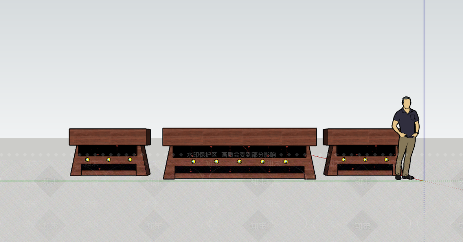 藏式酒店前台吧台带版本转换器SU模型下载