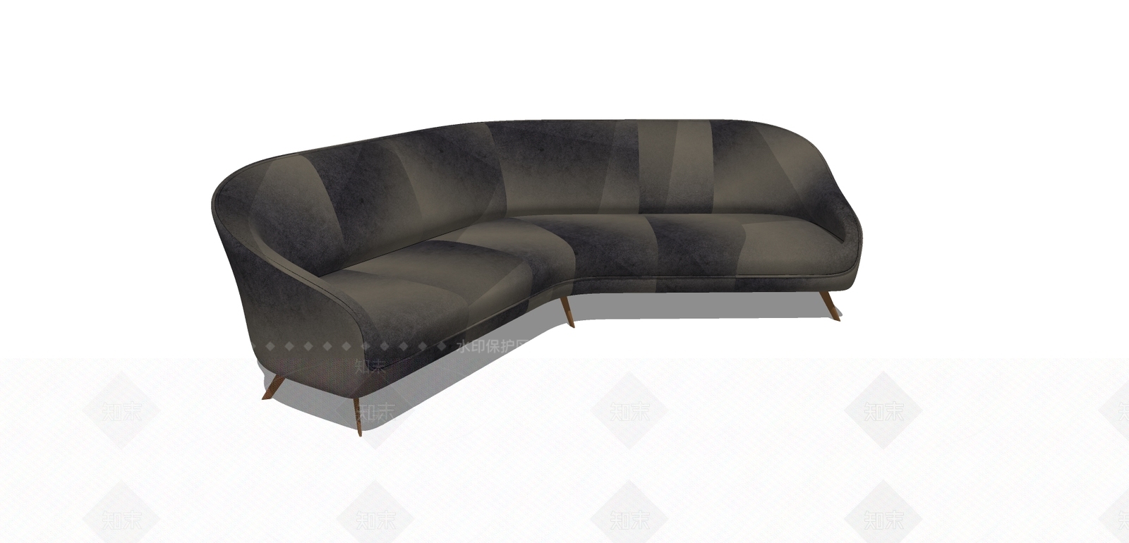 卡座沙发U型沙发SU模型下载【ID:432930245】