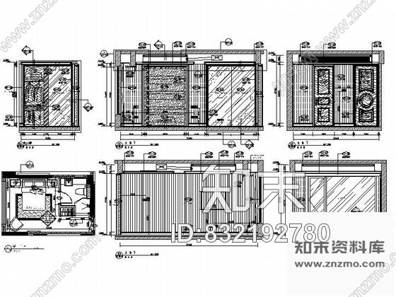 图块/节点样板房老人房立面图cad施工图下载【ID:832192780】