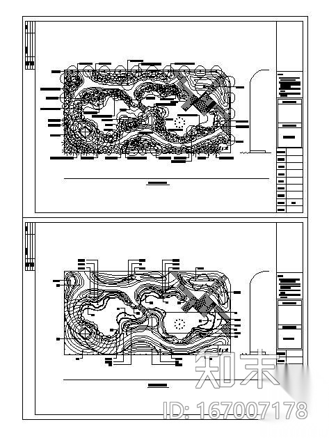 某庭院方案及绿化种植图cad施工图下载【ID:167007178】