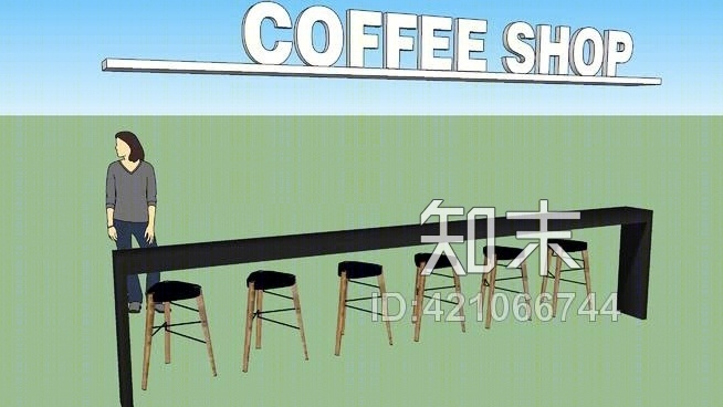 咖啡酒吧SU模型下载【ID:421066744】