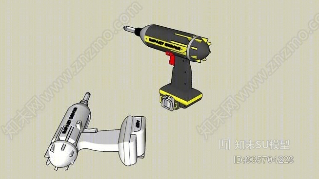 冲击驱动器（重型硬件钻孔0SU模型下载【ID:935704229】