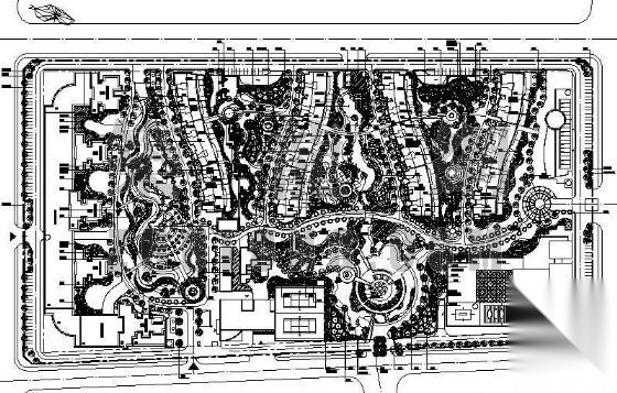 住宅小区景观设计图纸cad施工图下载【ID:161125145】