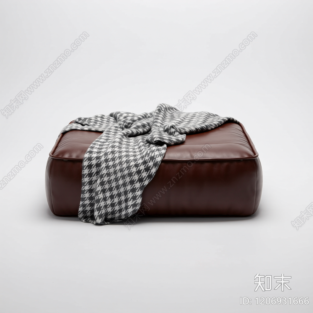 带毯子的沙发床3D模型下载【ID:1206931666】