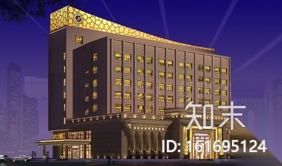 [江苏]旗舰型现代商务宾馆室内装修施工图（含效果）cad施工图下载【ID:161695124】