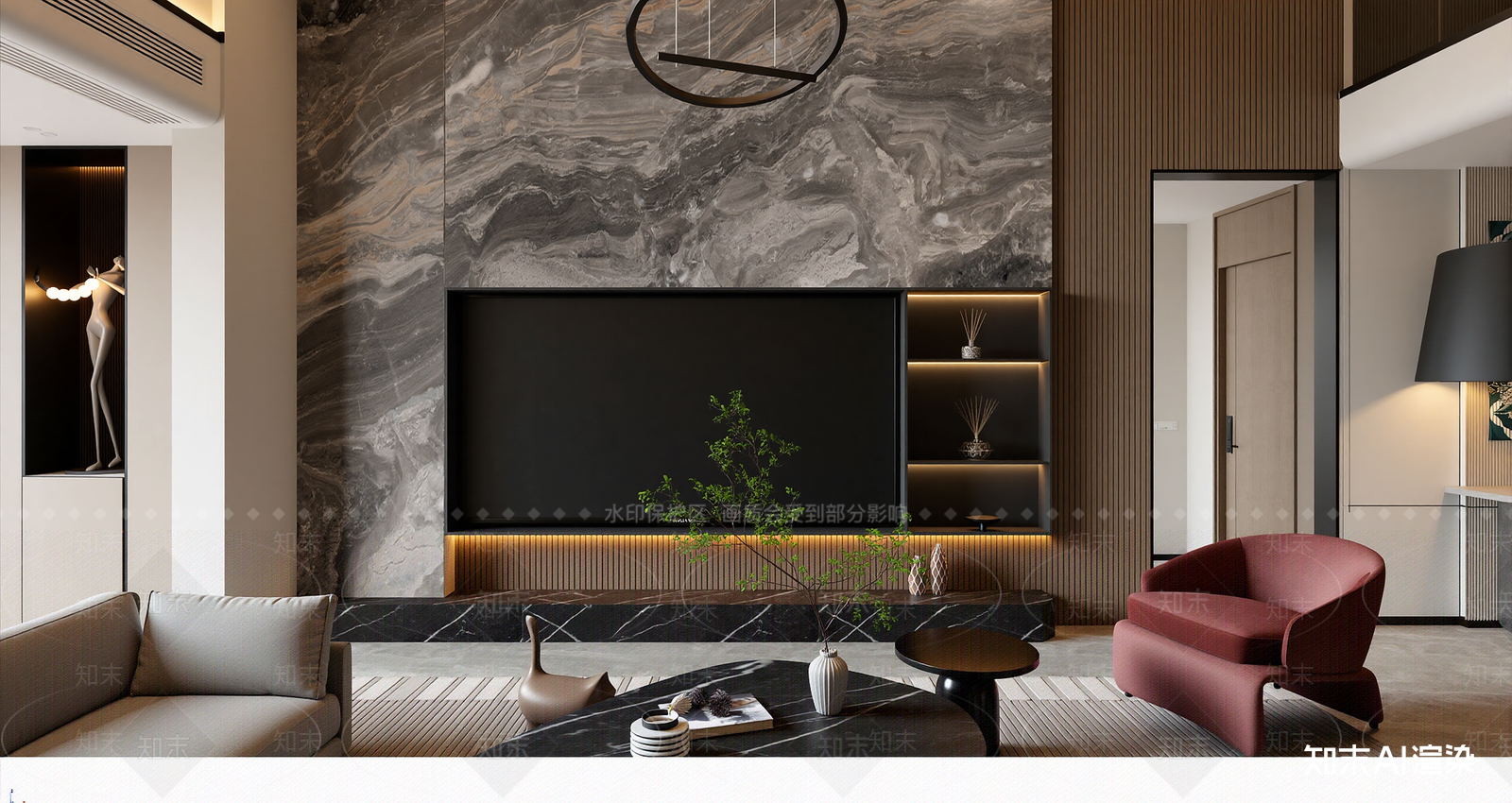 现代家居客厅3D模型下载【ID:1221735209】