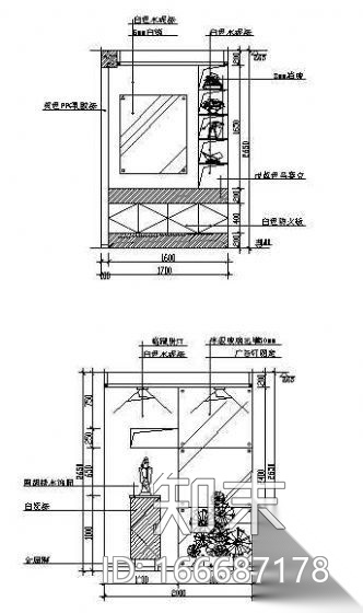 玄关图块cad施工图下载【ID:166687178】