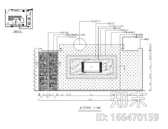 卧室电视墙详图cad施工图下载【ID:166470159】