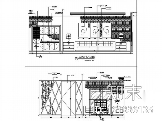 [浙江]高端娱乐会所14套包厢装修施工图（含实景）cad施工图下载【ID:161836135】