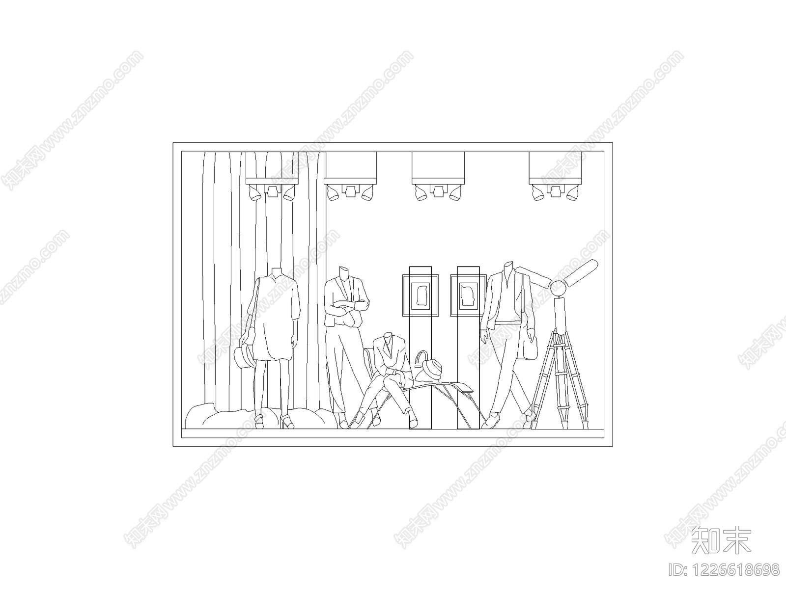 现代桌子CAD图纸