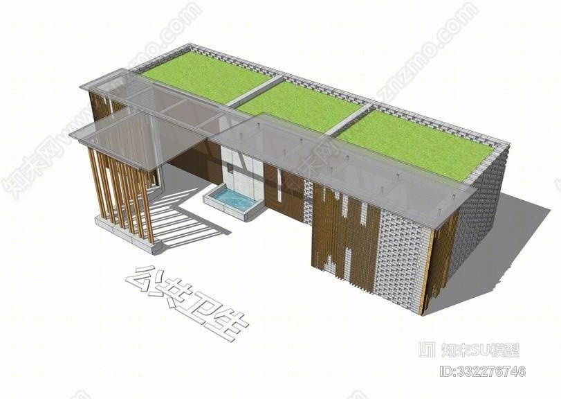 公共厕所SU模型下载【ID:332276746】