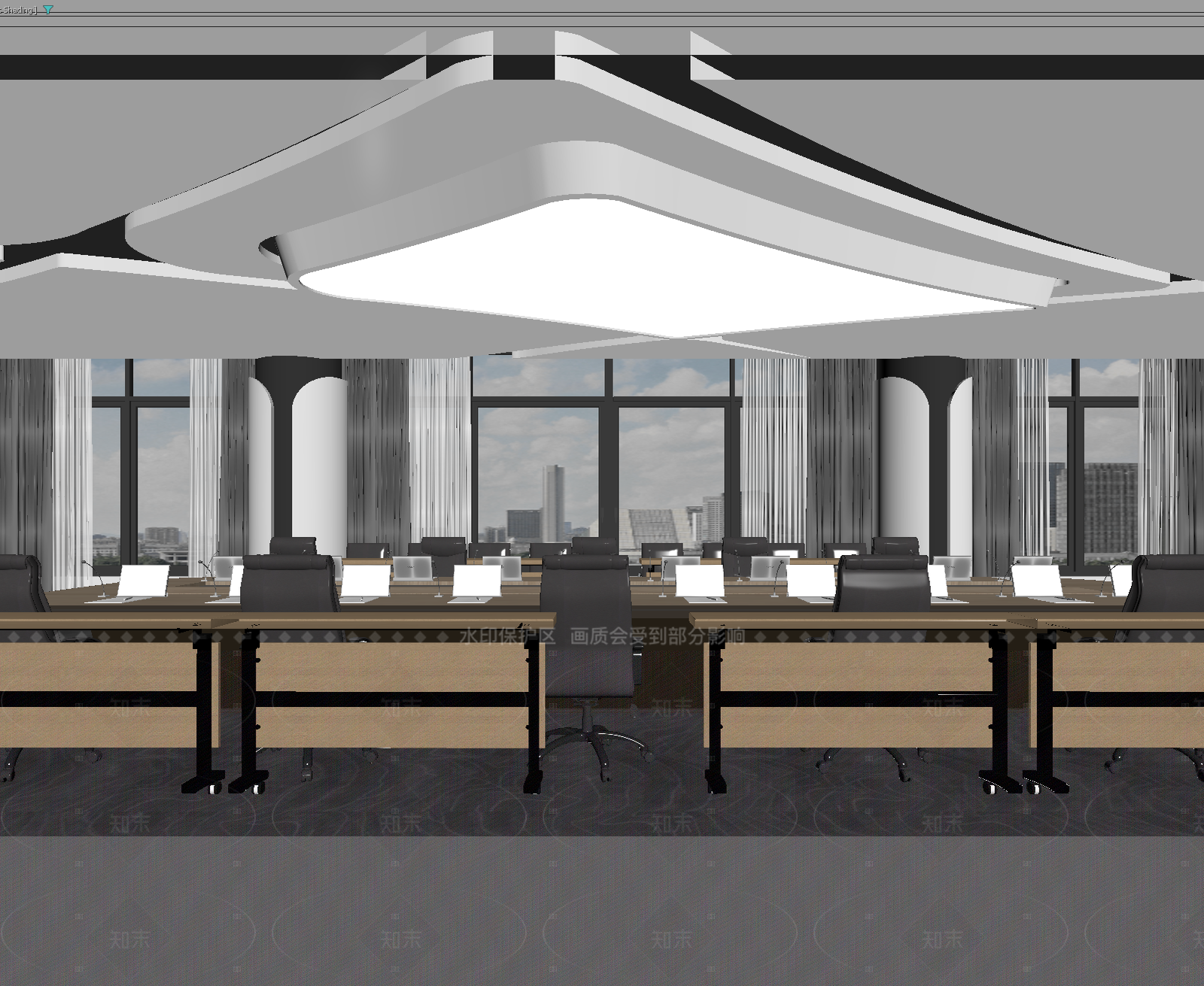 现代办公区3D模型下载【ID:1214959961】