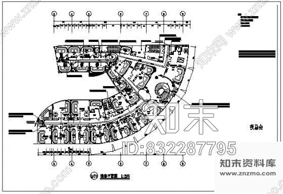 图块/节点夜总会装修平面图cad施工图下载【ID:832287795】