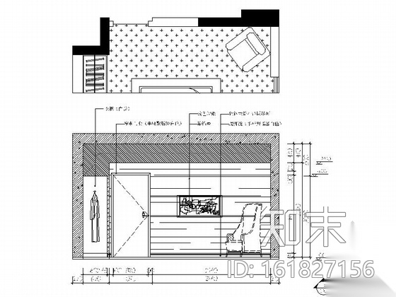 [武汉]高层住宅区时尚现代两居室样板间装修施工图（含效...cad施工图下载【ID:161827156】