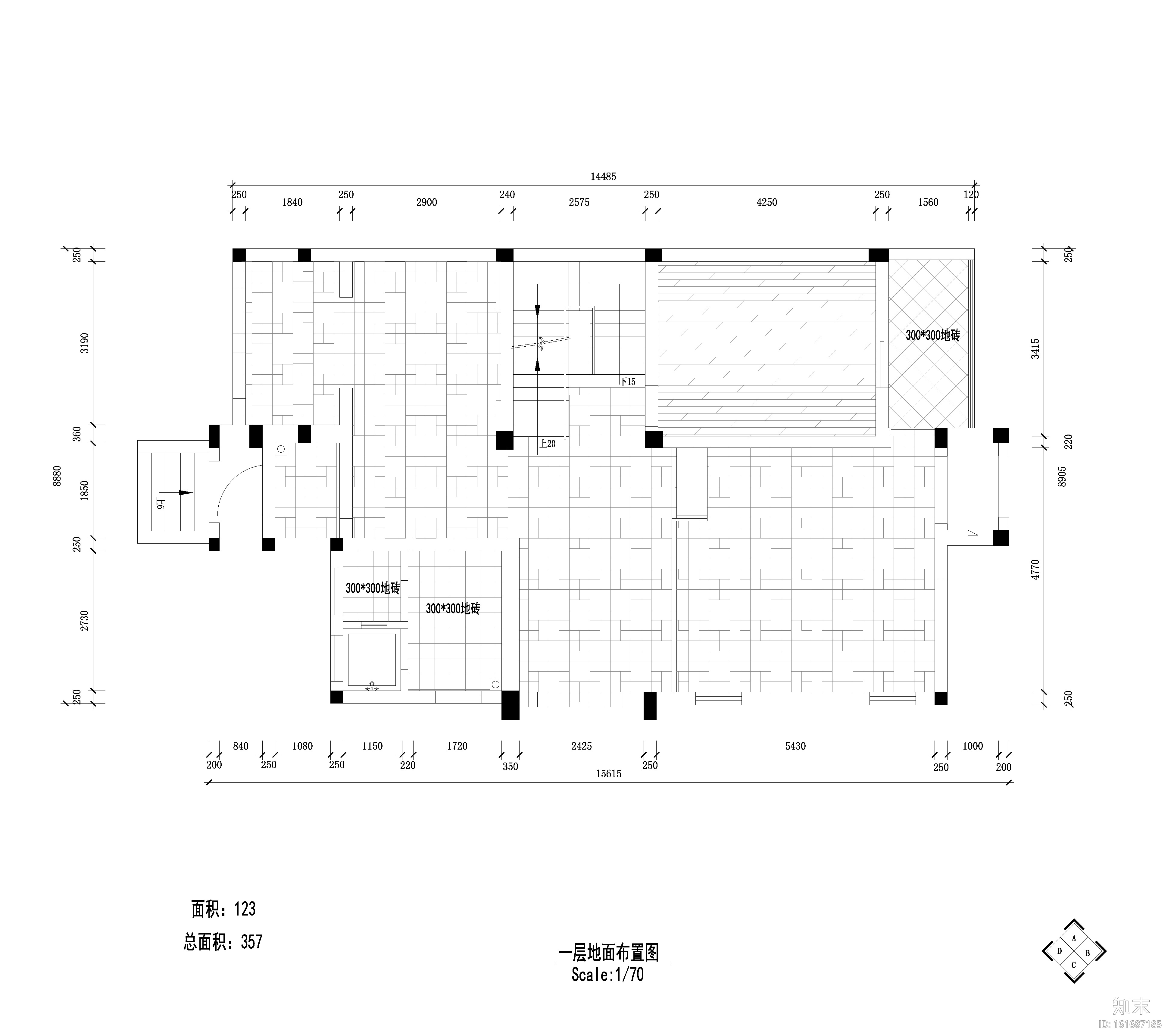 [江苏]南京秣陵街道别墅装饰施工图+实景图cad施工图下载【ID:161687185】