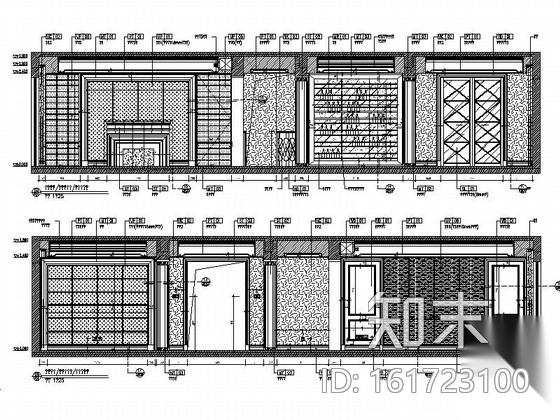 [安徽]奢华古典三层别墅样板间装修图（含实景）cad施工图下载【ID:161723100】