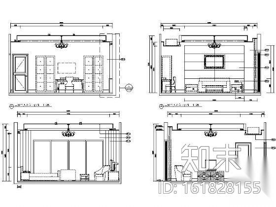 [广州]某样板别墅D型施工图cad施工图下载【ID:161828155】