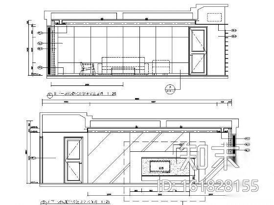 [广州]某样板别墅D型施工图cad施工图下载【ID:161828155】