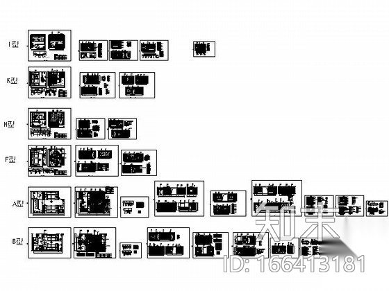 [山东]某豪华夜总会六套包房施工图cad施工图下载【ID:166413181】