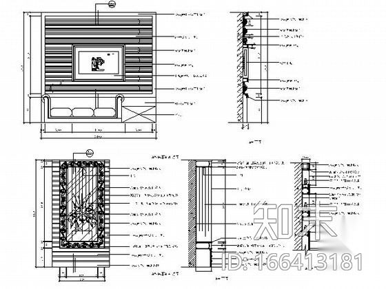 [山东]某豪华夜总会六套包房施工图cad施工图下载【ID:166413181】