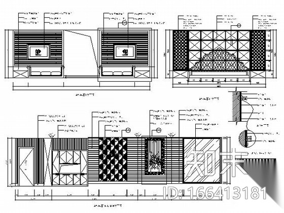 [山东]某豪华夜总会六套包房施工图cad施工图下载【ID:166413181】