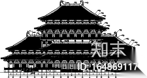 [河南]某寺庙大雄宝殿施工图cad施工图下载【ID:164869117】