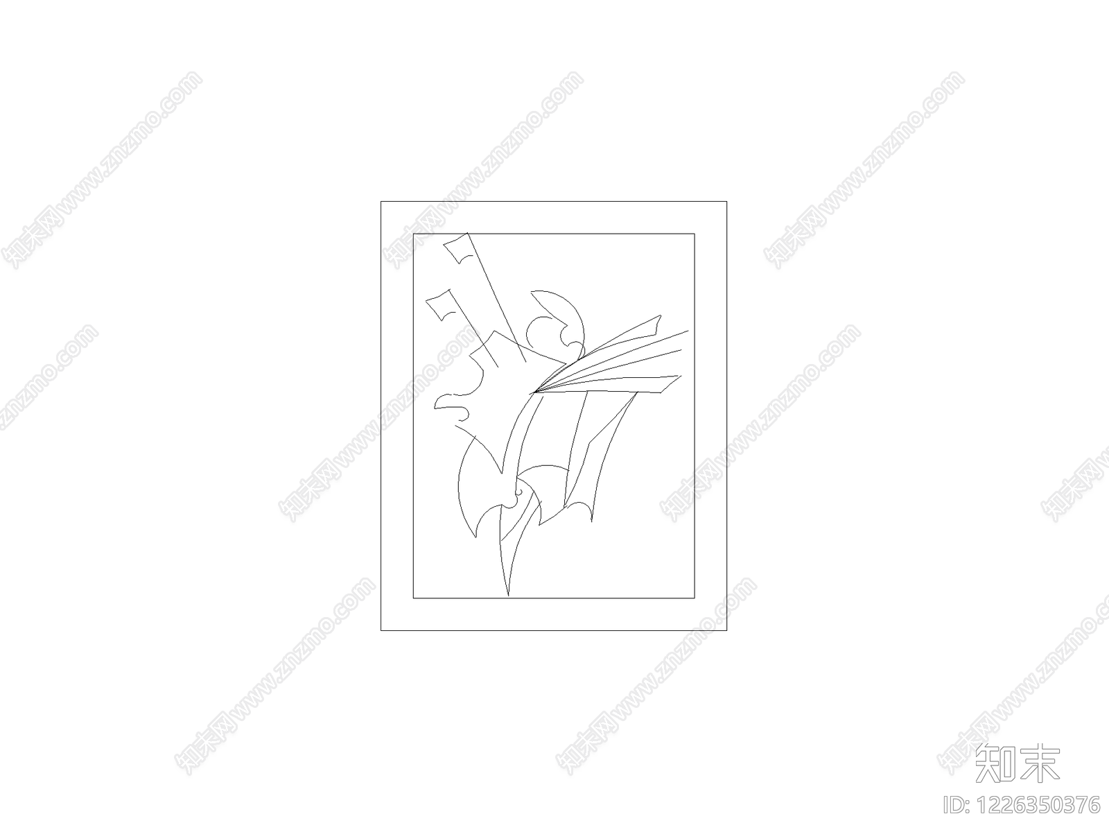 现代标识标牌构件CAD图纸
