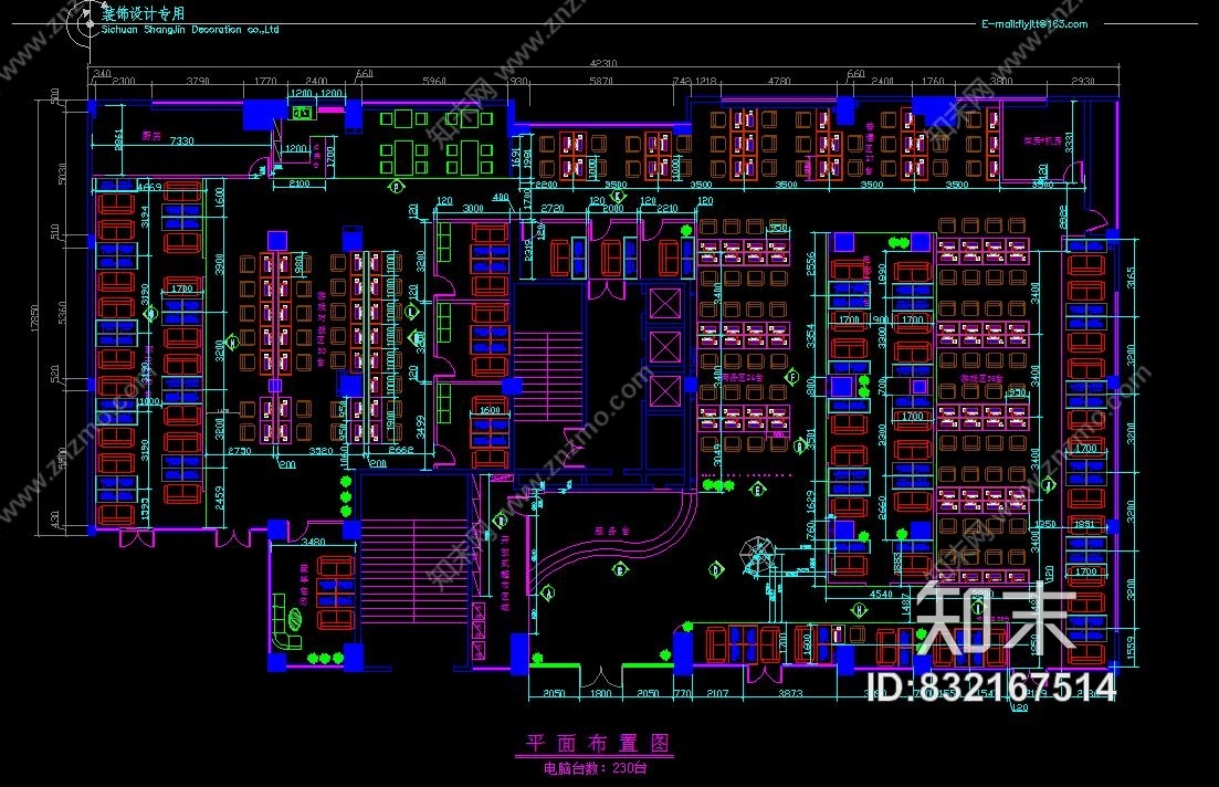 网吧施工图施工图下载【ID:832167514】