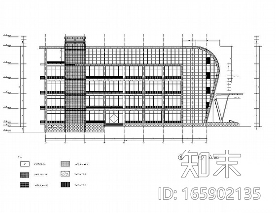 某体育学院重竞技馆外装施工图cad施工图下载【ID:165902135】