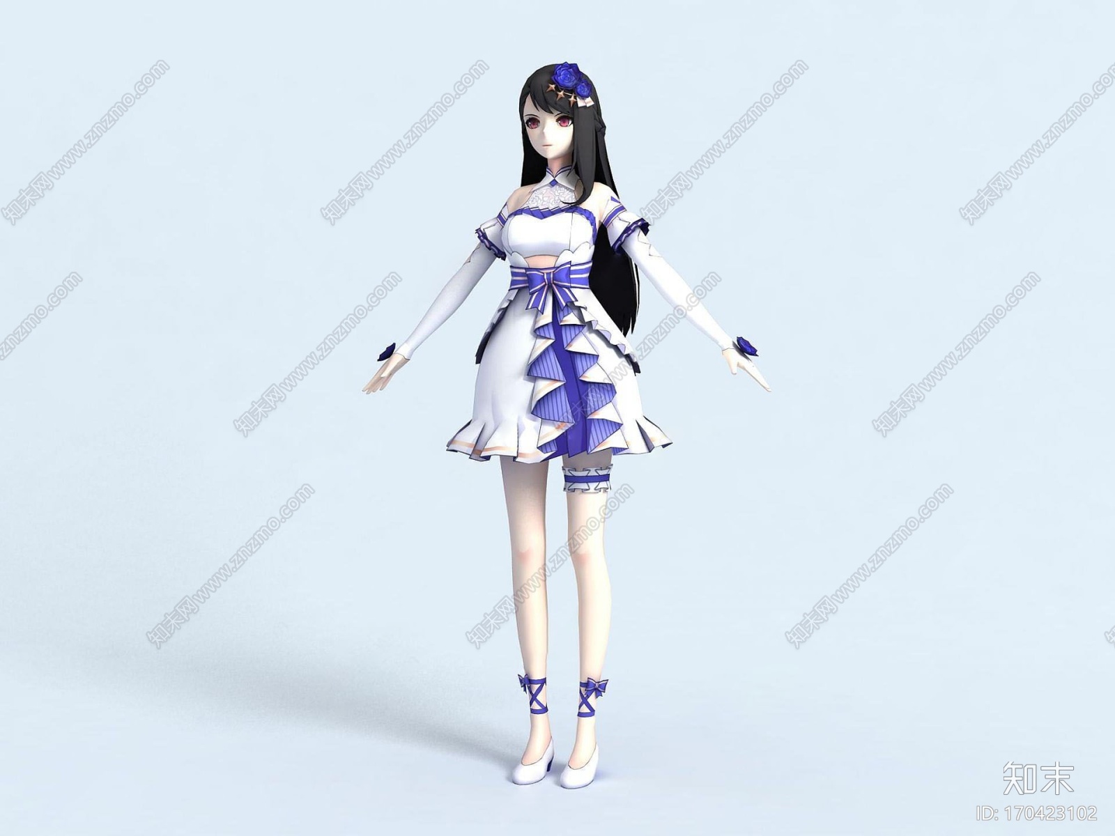 现代3D空白城市人物CG模型下载【ID:170423102】