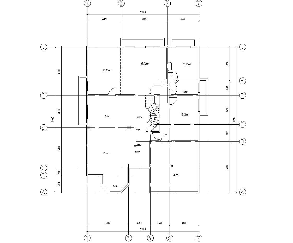 [广东]2层独栋别墅建筑施工图设计cad施工图下载【ID:149889162】