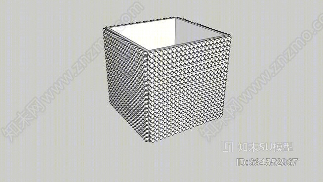 小盒钻石切割多汁或仙人掌种植（3“立方体）3D打印！SU模型下载【ID:634552967】