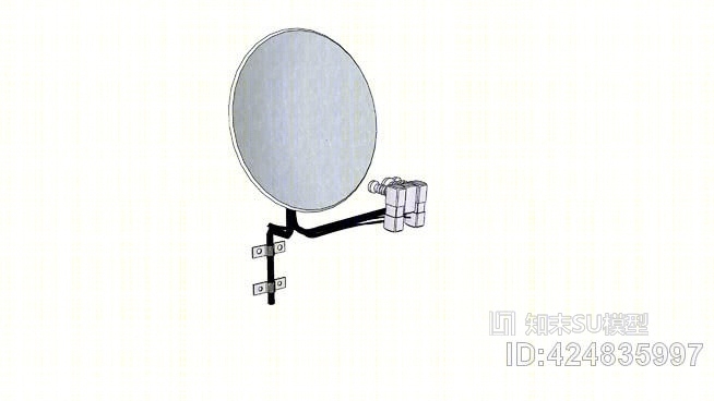 抛物线卫星SU模型下载【ID:424835997】
