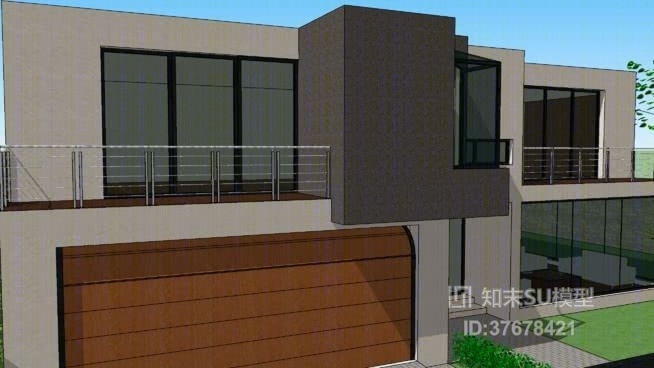 独栋别墅SU模型下载【ID:37678421】