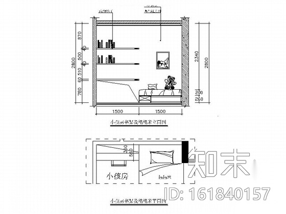 [东莞]现代风格两居室室内装修图（含效果）cad施工图下载【ID:161840157】