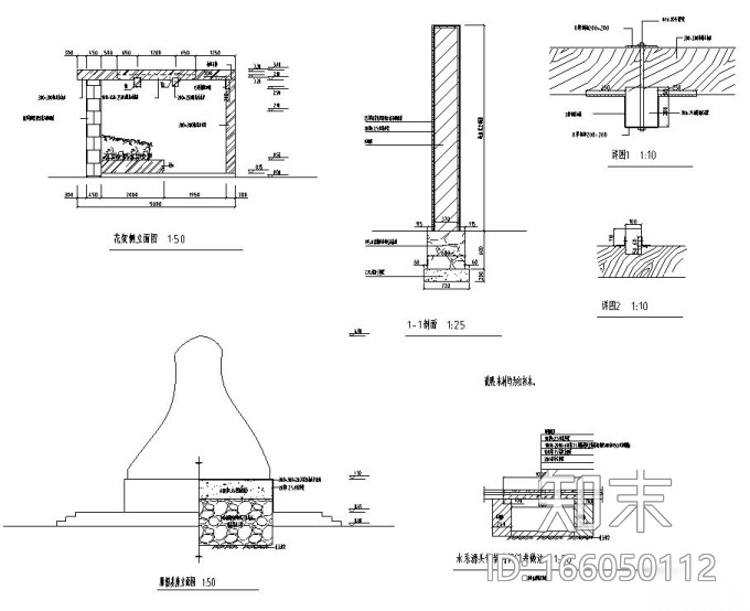 某小公园施工图全套.cad施工图下载【ID:166050112】