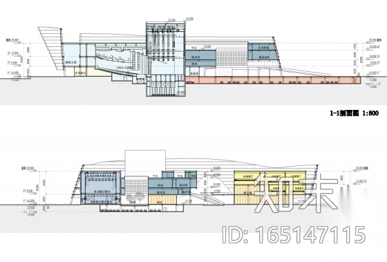 [江苏]盐城文化艺术中心（CAD+文本）cad施工图下载【ID:165147115】