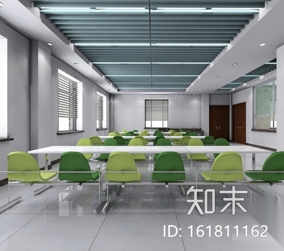 [四平]现代风格发电中心综合办公楼装修图（含效果）cad施工图下载【ID:161811162】