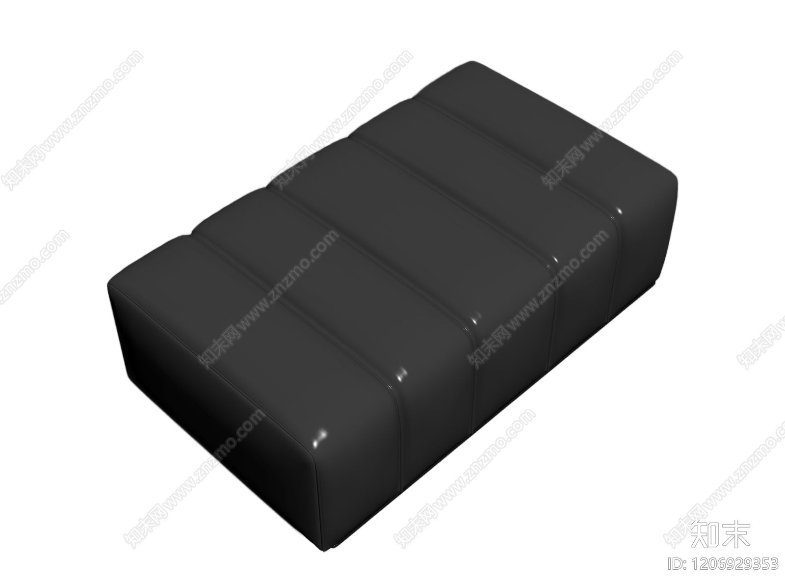 黑色模块化沙发3D模型下载【ID:1206929353】