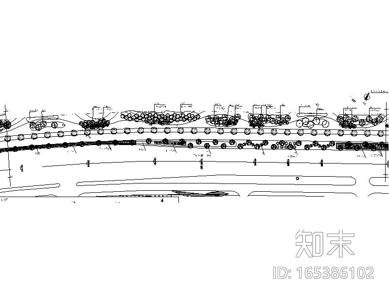 [江苏]滨江新城沿路绿化景观工程方案cad施工图下载【ID:165386102】