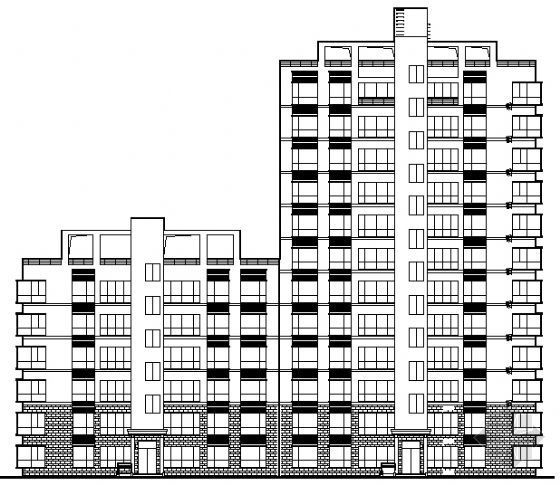 江苏小高层住宅图cad施工图下载【ID:149856188】