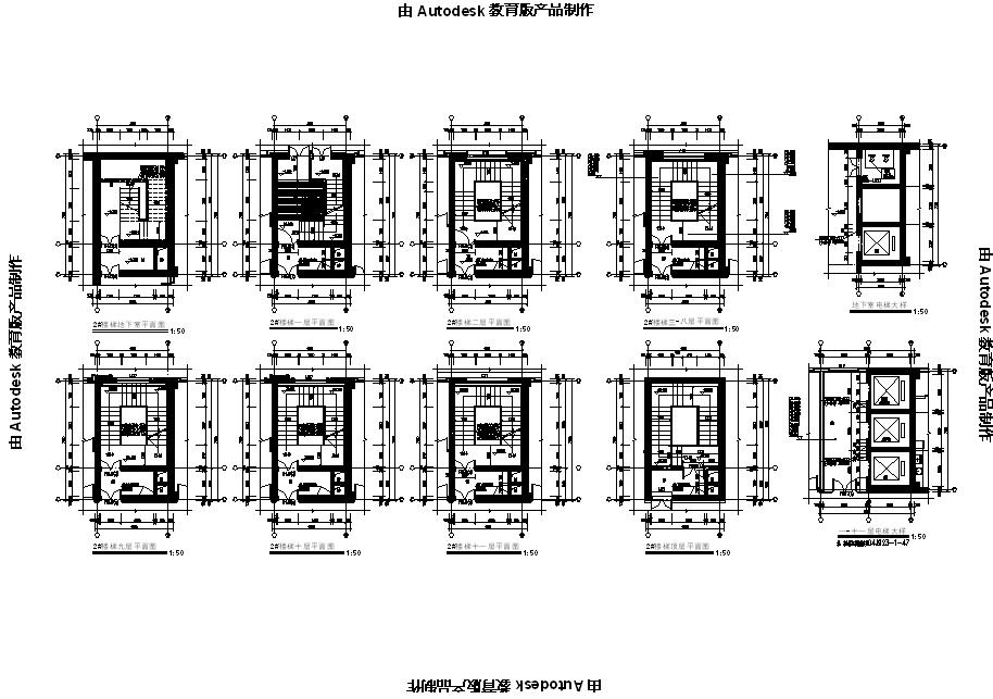 [宁夏]高层框架剪力墙结构老年公寓及配楼建筑施工图cad施工图下载【ID:165923180】