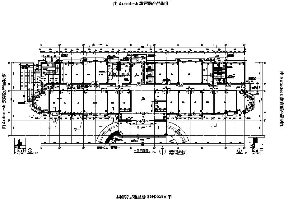 [宁夏]高层框架剪力墙结构老年公寓及配楼建筑施工图cad施工图下载【ID:165923180】