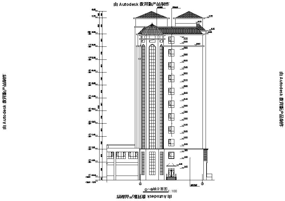 [宁夏]高层框架剪力墙结构老年公寓及配楼建筑施工图cad施工图下载【ID:165923180】