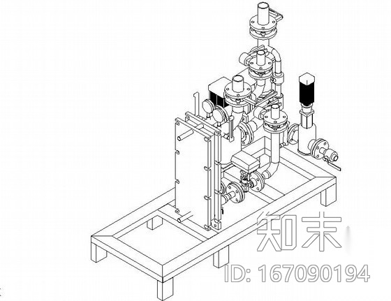 组合式换热机组大样图cad施工图下载【ID:167090194】