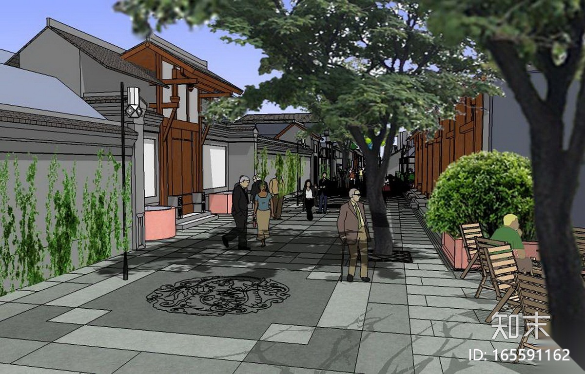 [四川]历史文化核心区巷道景观规划设计方案cad施工图下载【ID:165591162】