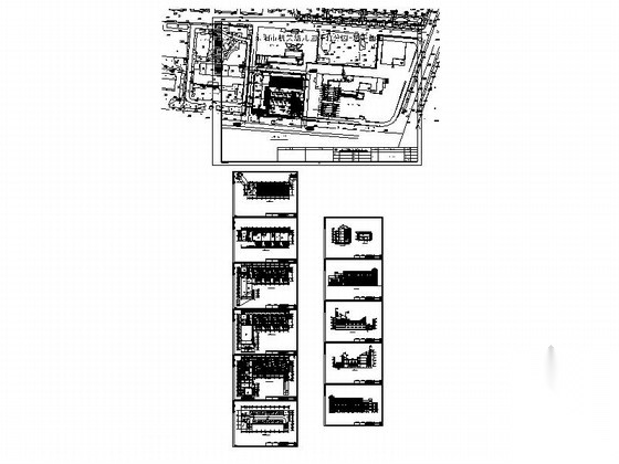 3层坡屋面机关幼儿园施工图（含效果图）cad施工图下载【ID:165738192】