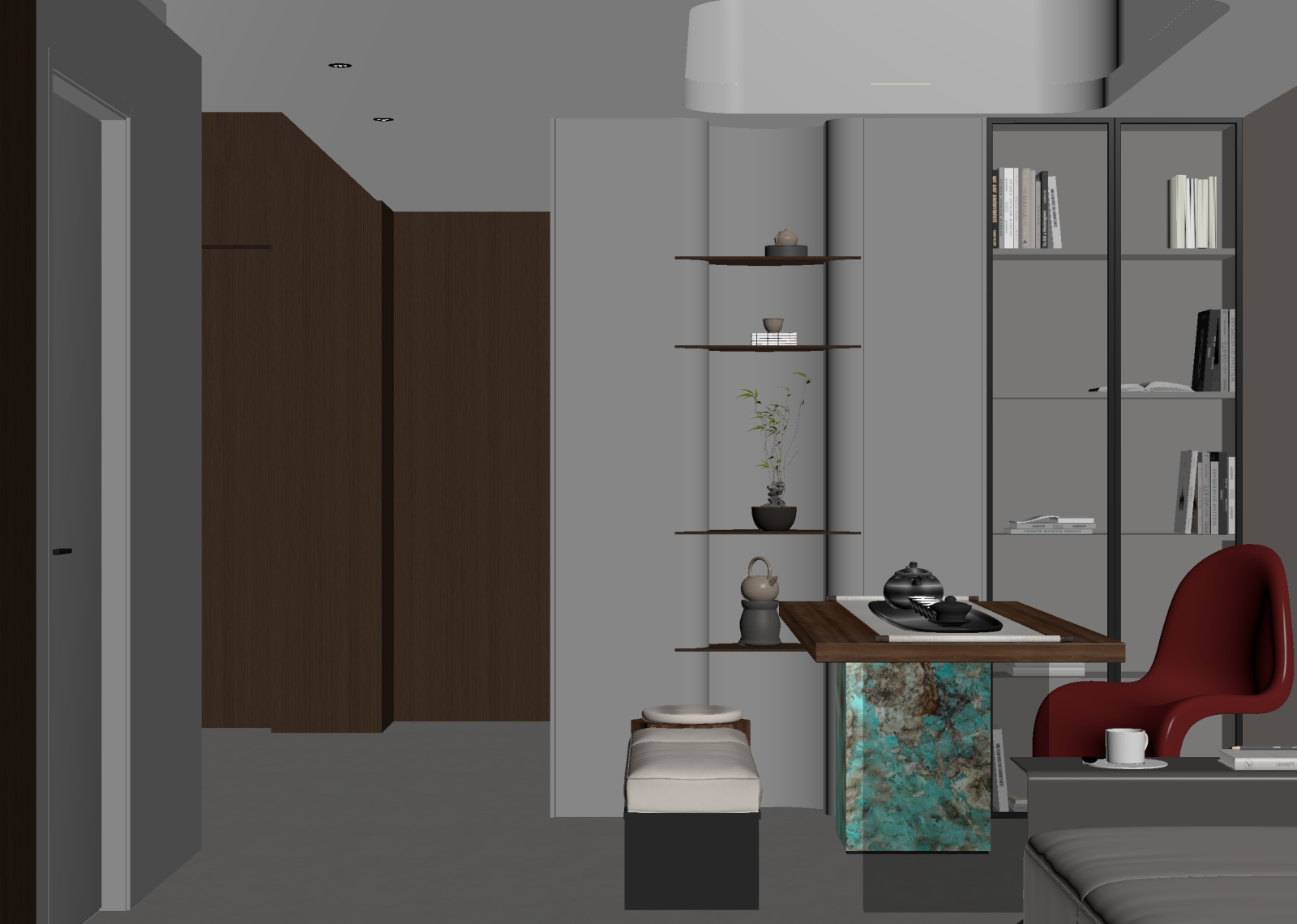 现代茶室3D模型下载【ID:1214822923】