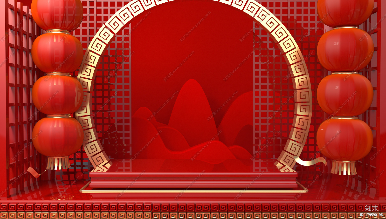 新年场景CG模型下载【ID:179590196】