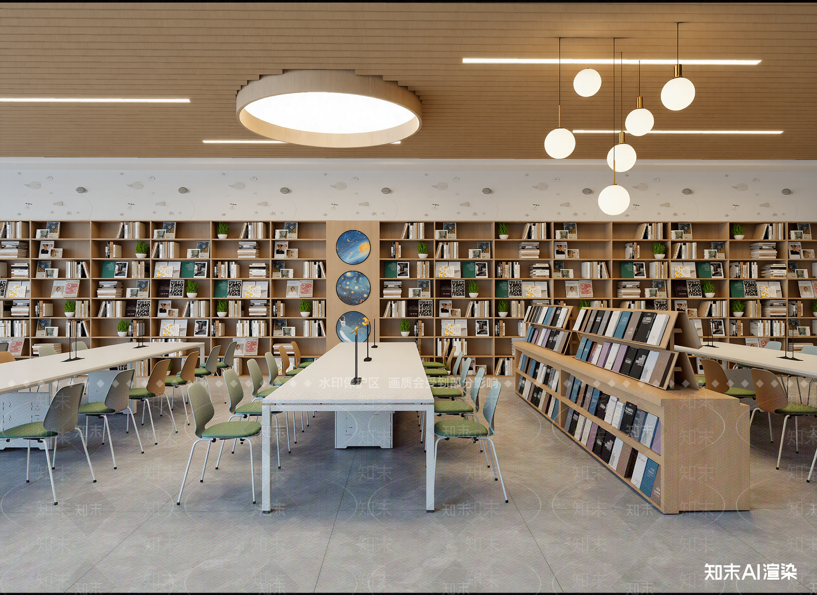 现代图书馆3D模型下载【ID:1215087358】